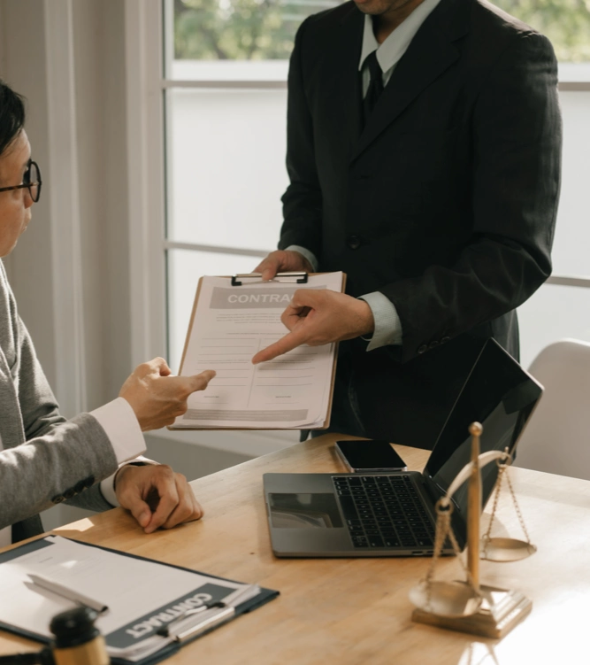 reviewing the contracts